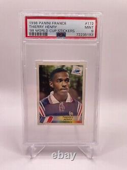 1998 Panini FIFA World Cup Sticker #172 Thierry Henry France PSA9