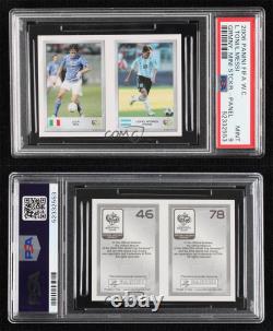 2006 Panini FIFA World Cup Mini Album Stickers Luca Toni Lionel Messi PSA 9 MINT