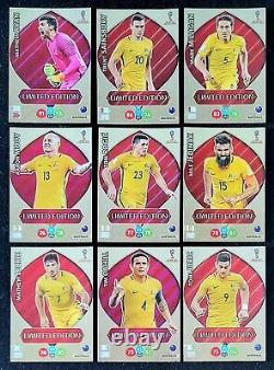 2018 Panini Adrenalyn XL FIFA World Cup Limited Edition ALL 9 AUSTRALIA (Europe)