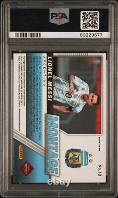 2021-22 Mosaic FIFA Road To The World Cup Lionel Messi Montage PSA 10
