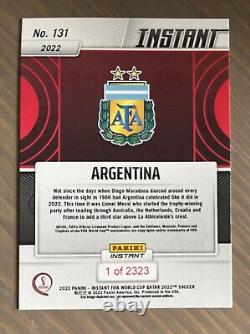 2022 Panini Instant Qatar World Cup Argentina Winners Set 12 Cards Messi PR 2323