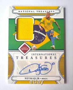 2022 Panini National Treasures FIFA Road To World Cup Neymar Jr Patch Auto /25