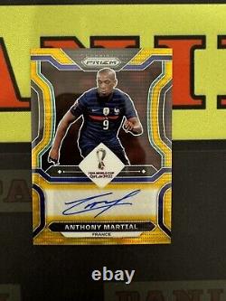 2022 Panini Prizm FIFA World Cup France Anthony Martial Auto Gold /10