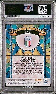 2022 Panini Select FIFA Wilfried Gnonto Stained Glass Case Hit Italy PSA 10 POP1
