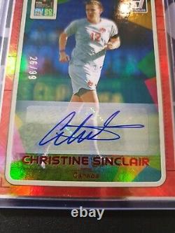 2023 Panini Donruss Women FIFA World Cup Christine Sinclair RED Autograph /99