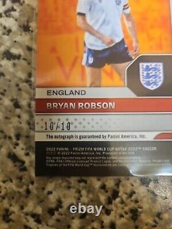 Bryan Robson International Ink Auto 2022 Panini Prizm FIFA World Cup England /10