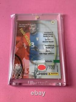 Magho 2002 PANINI FIFA WORLD CUP ITALIA AUTOGRAPHED CARD PAOLO MALDINI PAOL