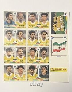 Panini 1998 FIFA World Cup France FRANCE 98 Complete Set Album Iran Bow Unglued
