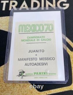 Panini World Cup Mexico 70 1970 JUANITO MEXICO 70 POSTER Italian Version MINT