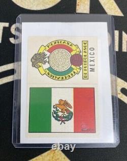 Panini World Cup Mexico 70 1970 Mexico Badge Emblem Flag International Red Black