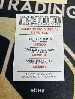 Panini World Cup Mexico 70 1970 Mexico Badge Emblem Flag International Red Black