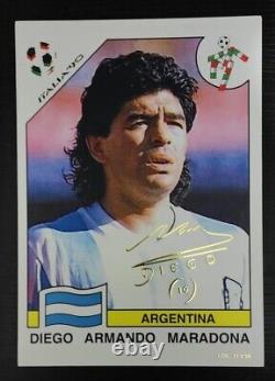 Póster rígido Maradona FIFA WORLD CUP Italia 90 Panini. Certificado 11/50